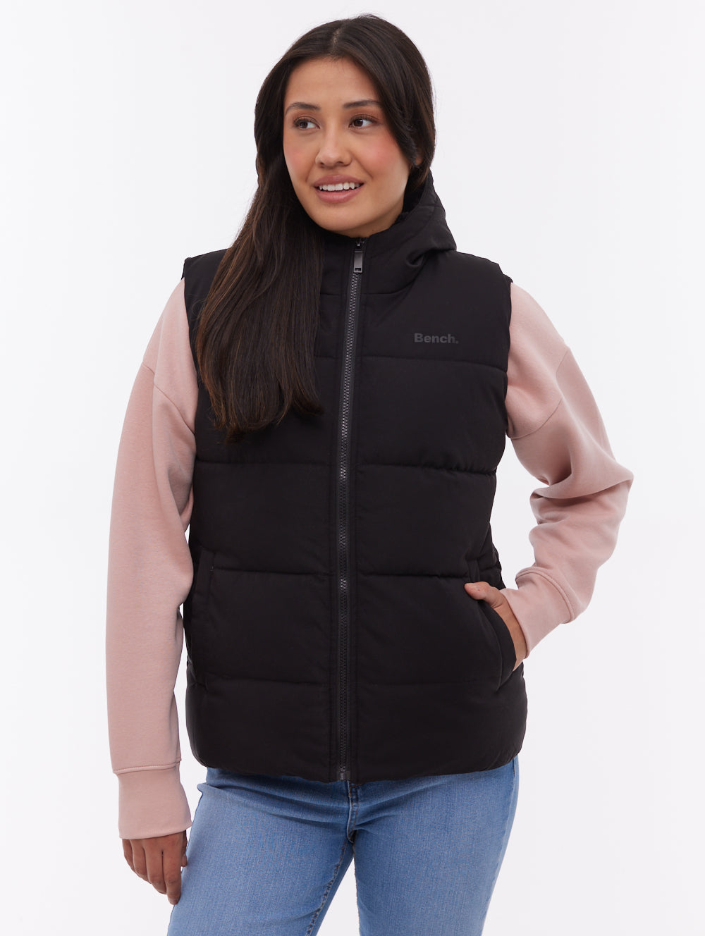 Hollew Hooded Vest - Black