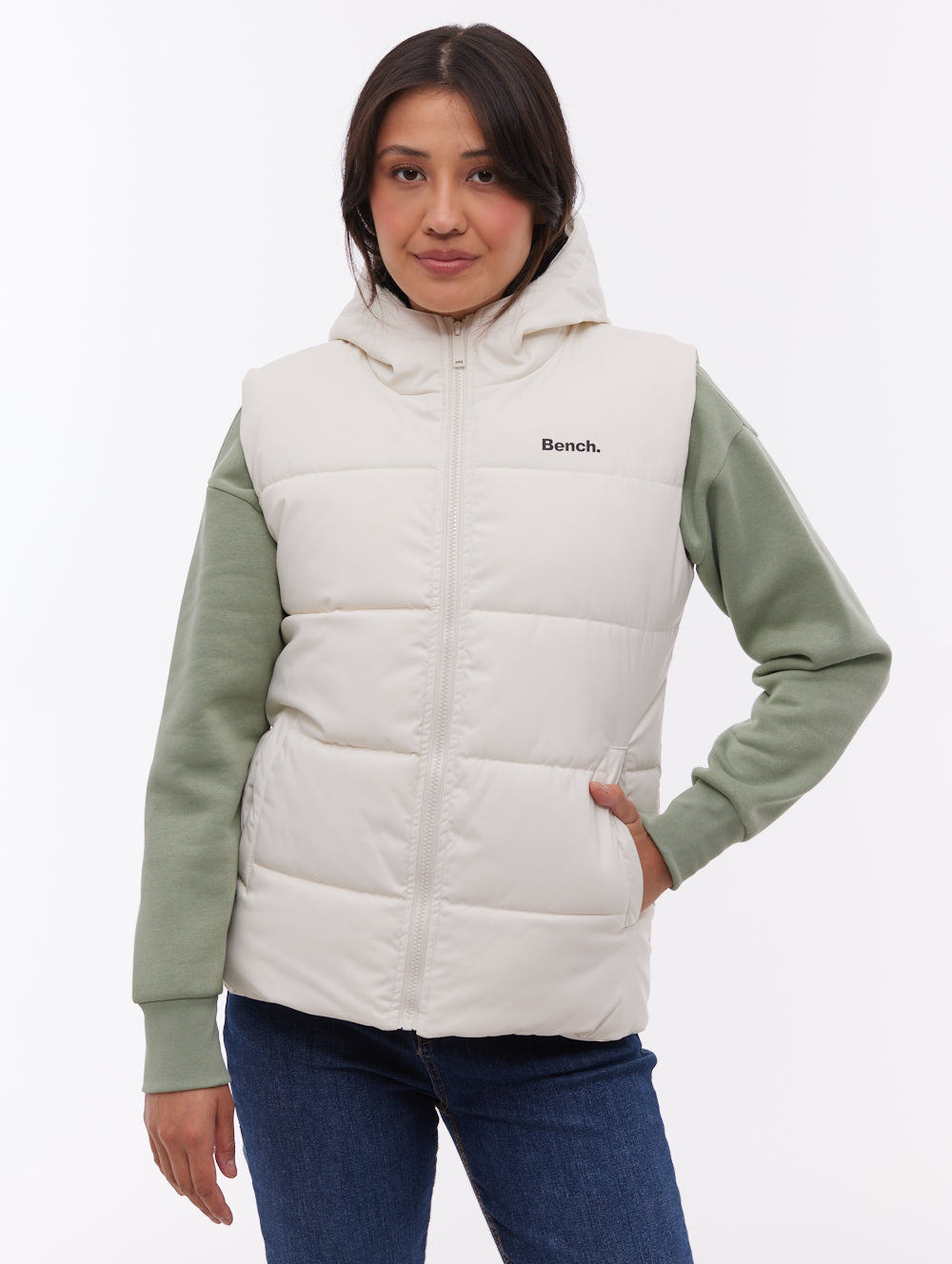 Hollew Hooded Vest - White