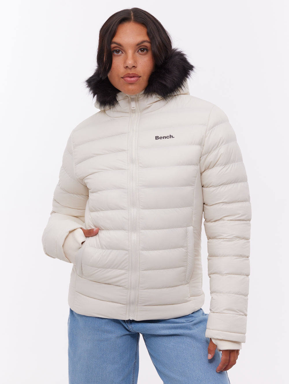 Mal Hooded Puffer Jacket - White