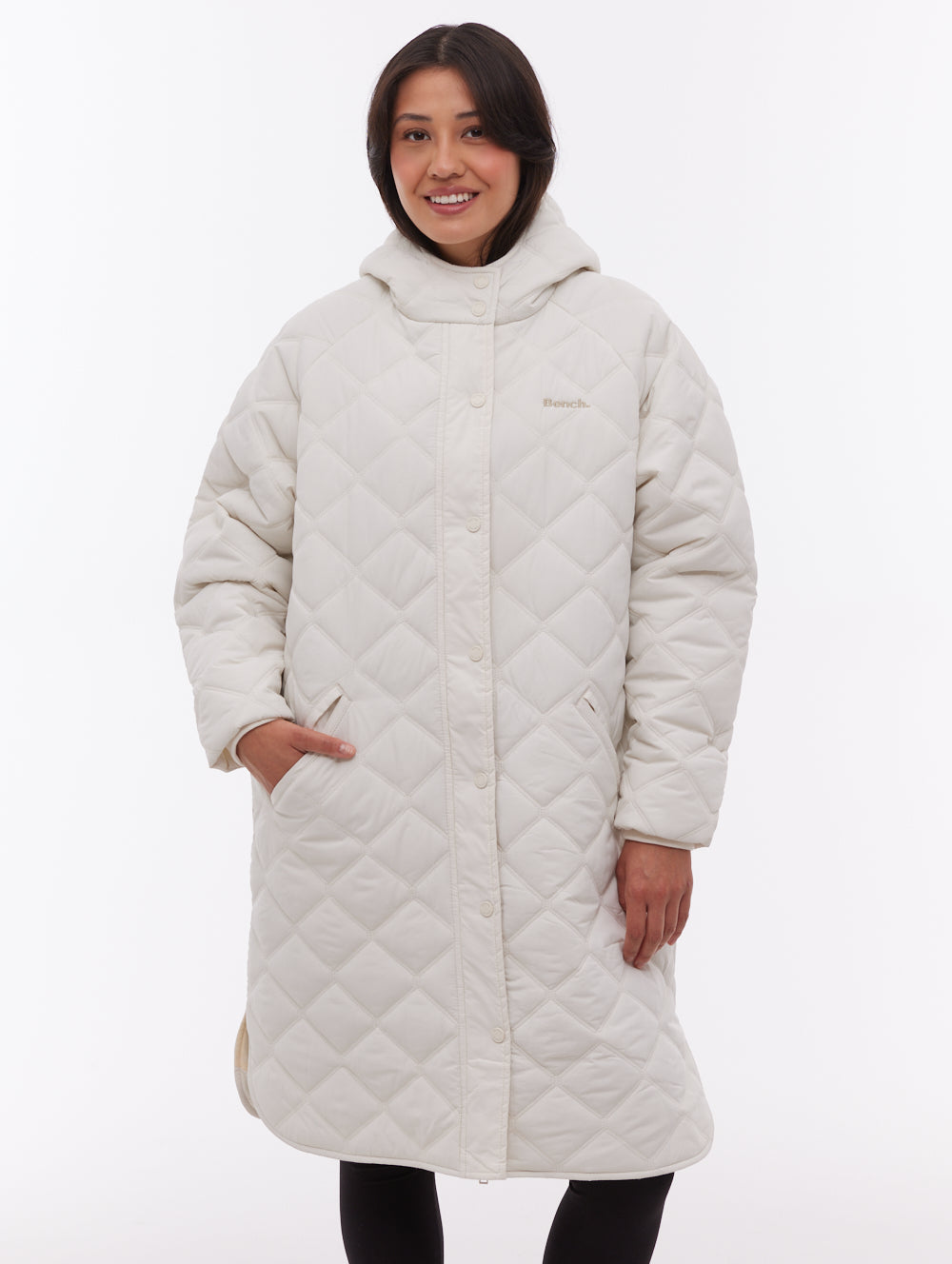 Gemna Quilted Parka - White