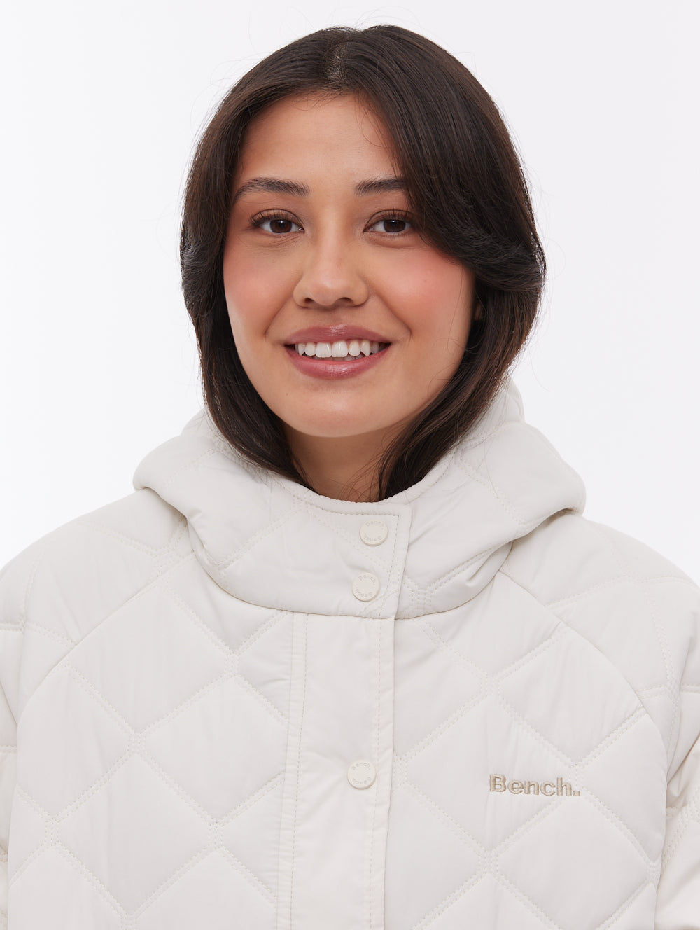Gemna Quilted Parka - White