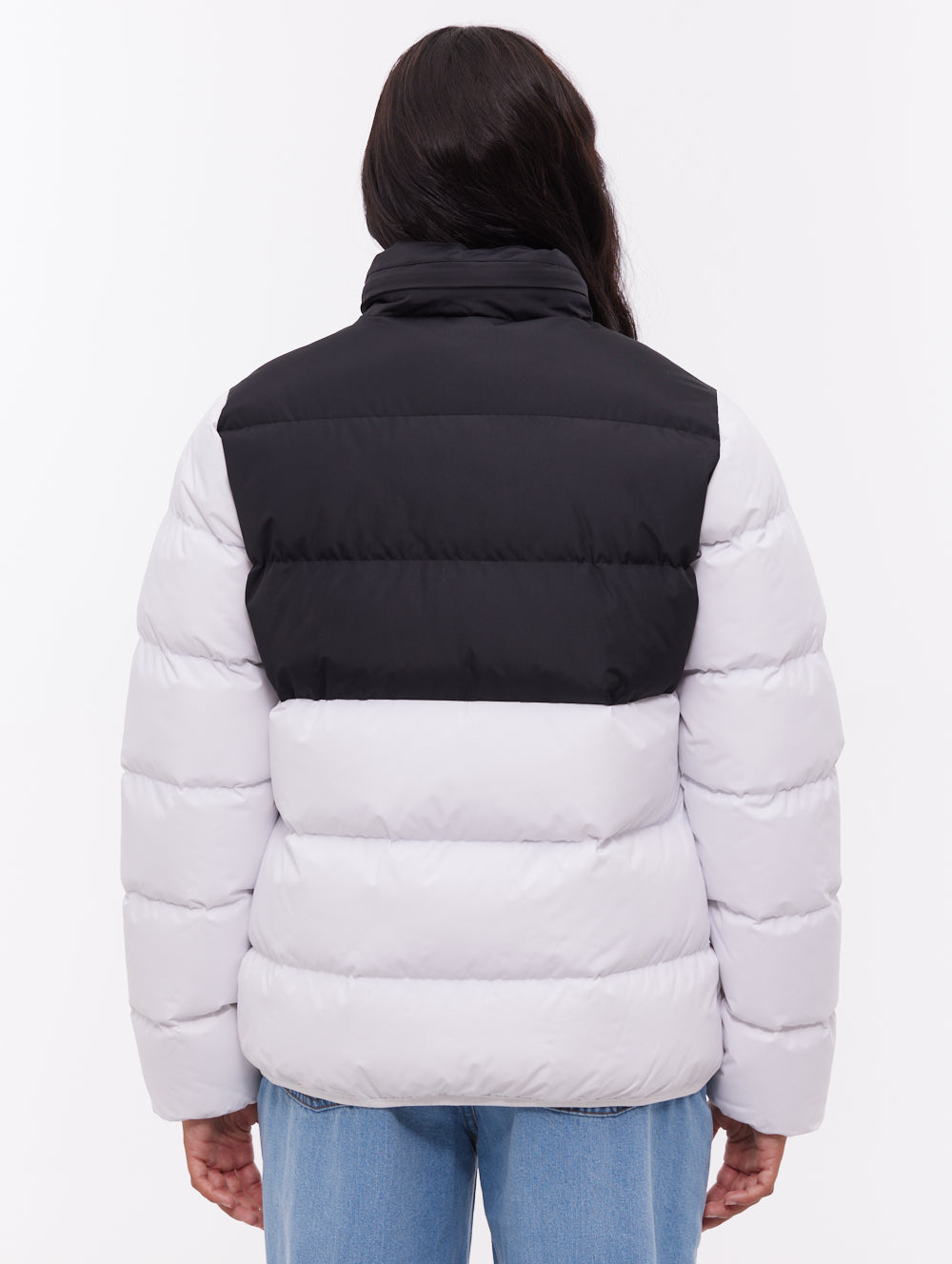 Jehn Two-Tone Puffer Jacket - White