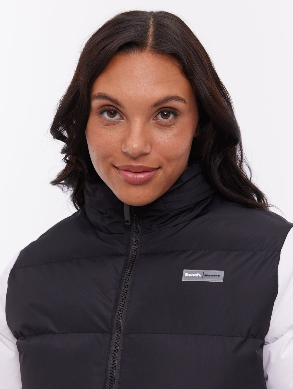 Jehn Two-Tone Puffer Jacket - White