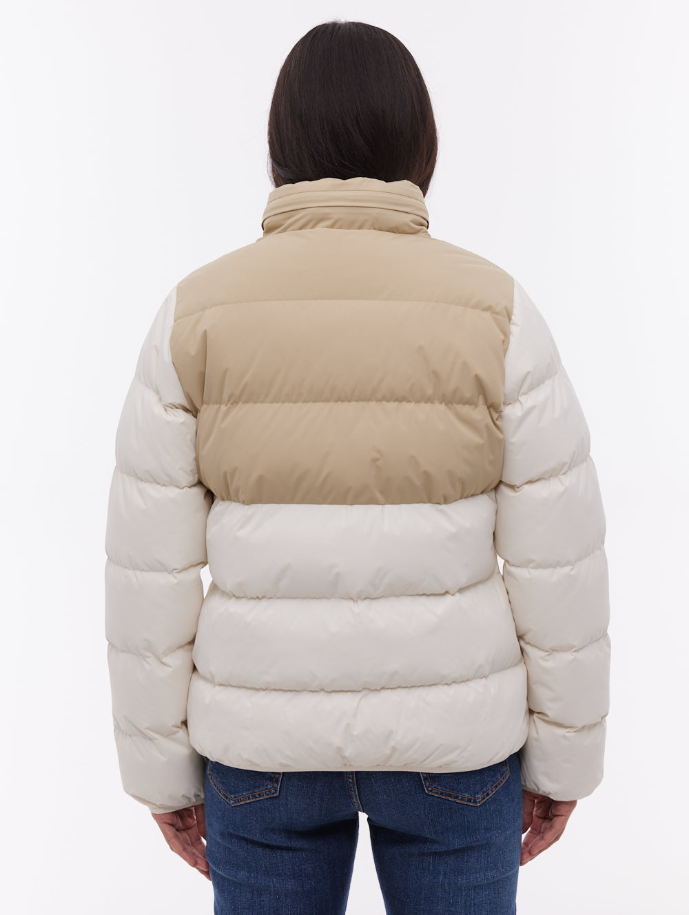 Jehn Two-Tone Puffer Jacket - White