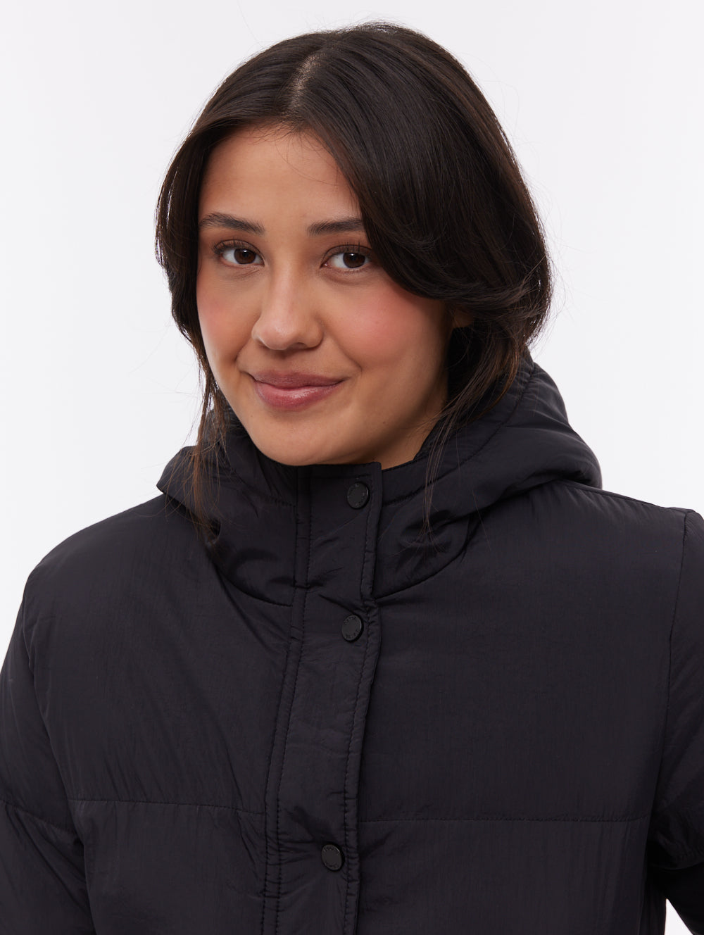 Willah Hooded Puffer Jacket - Black