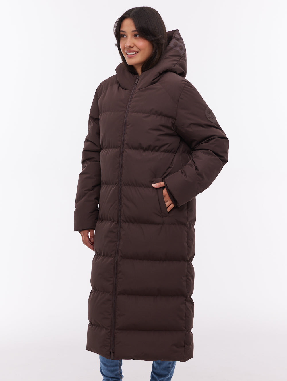 Elli Maxi Puffer Coat - Brown