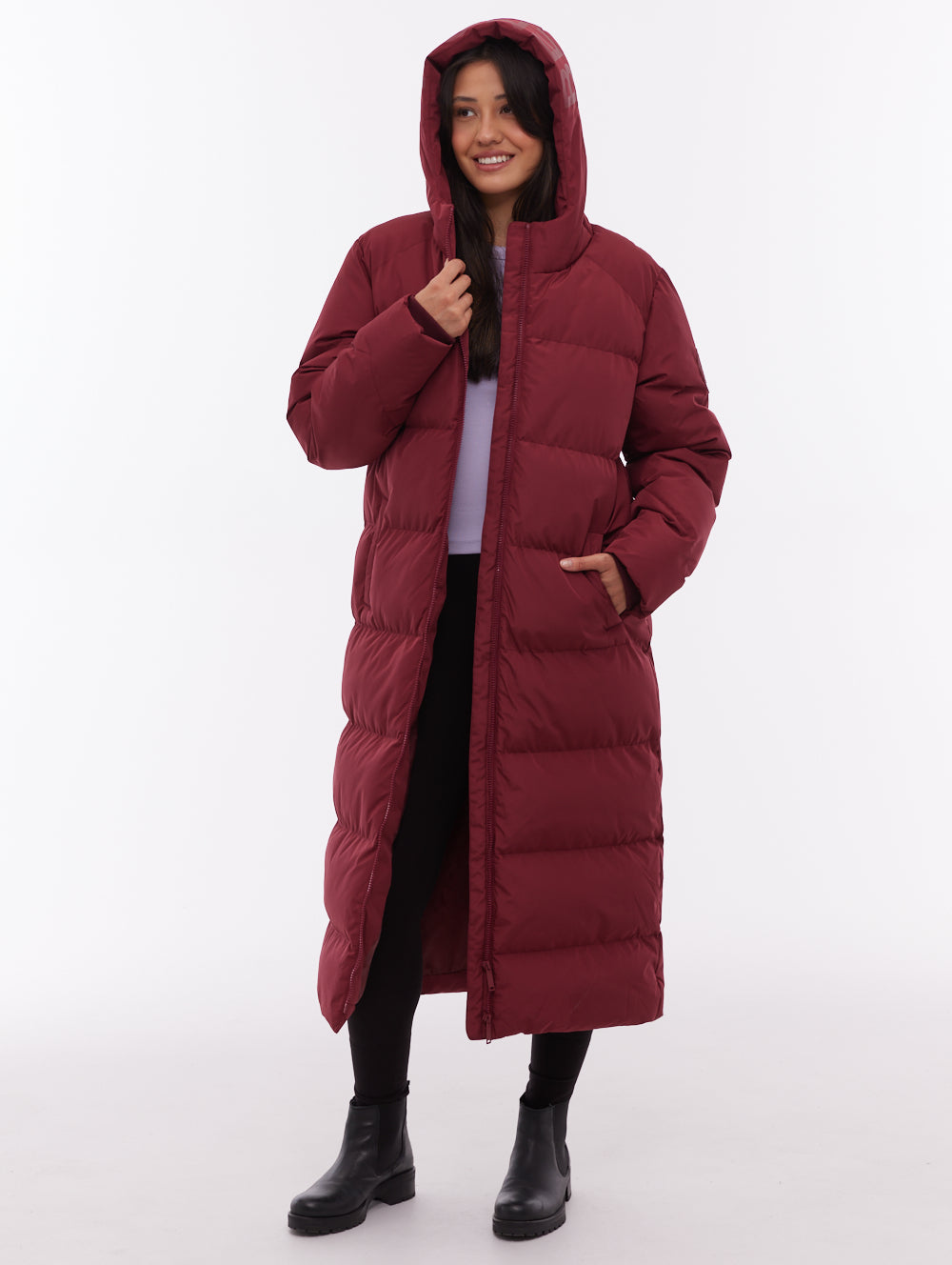 Elli Maxi Puffer Coat - Red