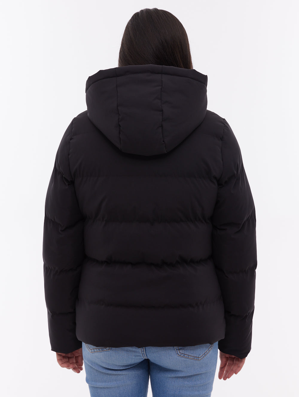 Atha Hooded Puffer Jacket - Black