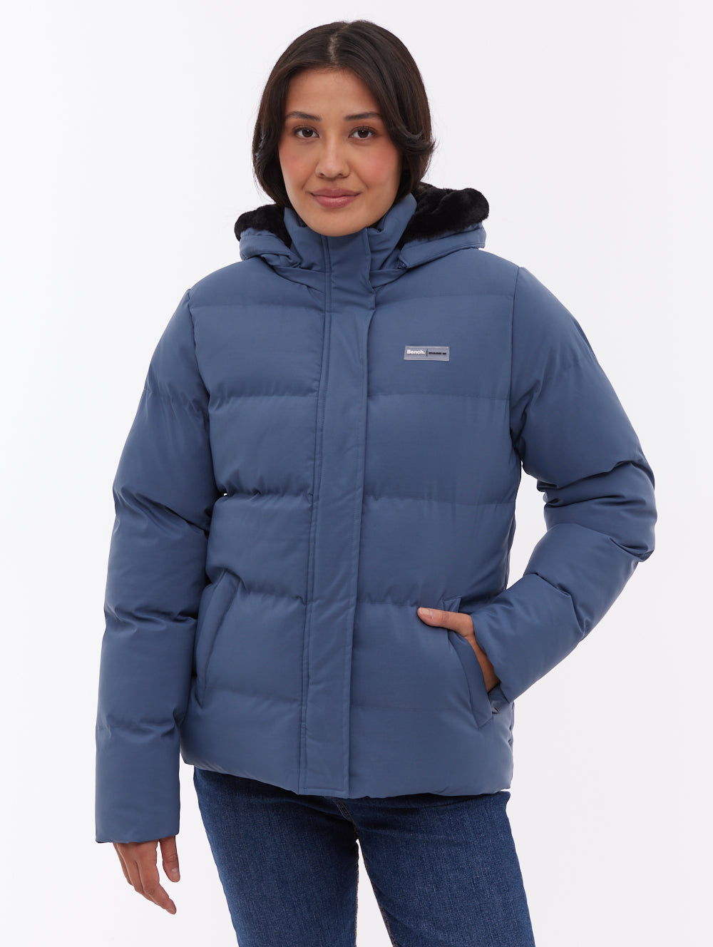 Atha Hooded Puffer Jacket - Blue