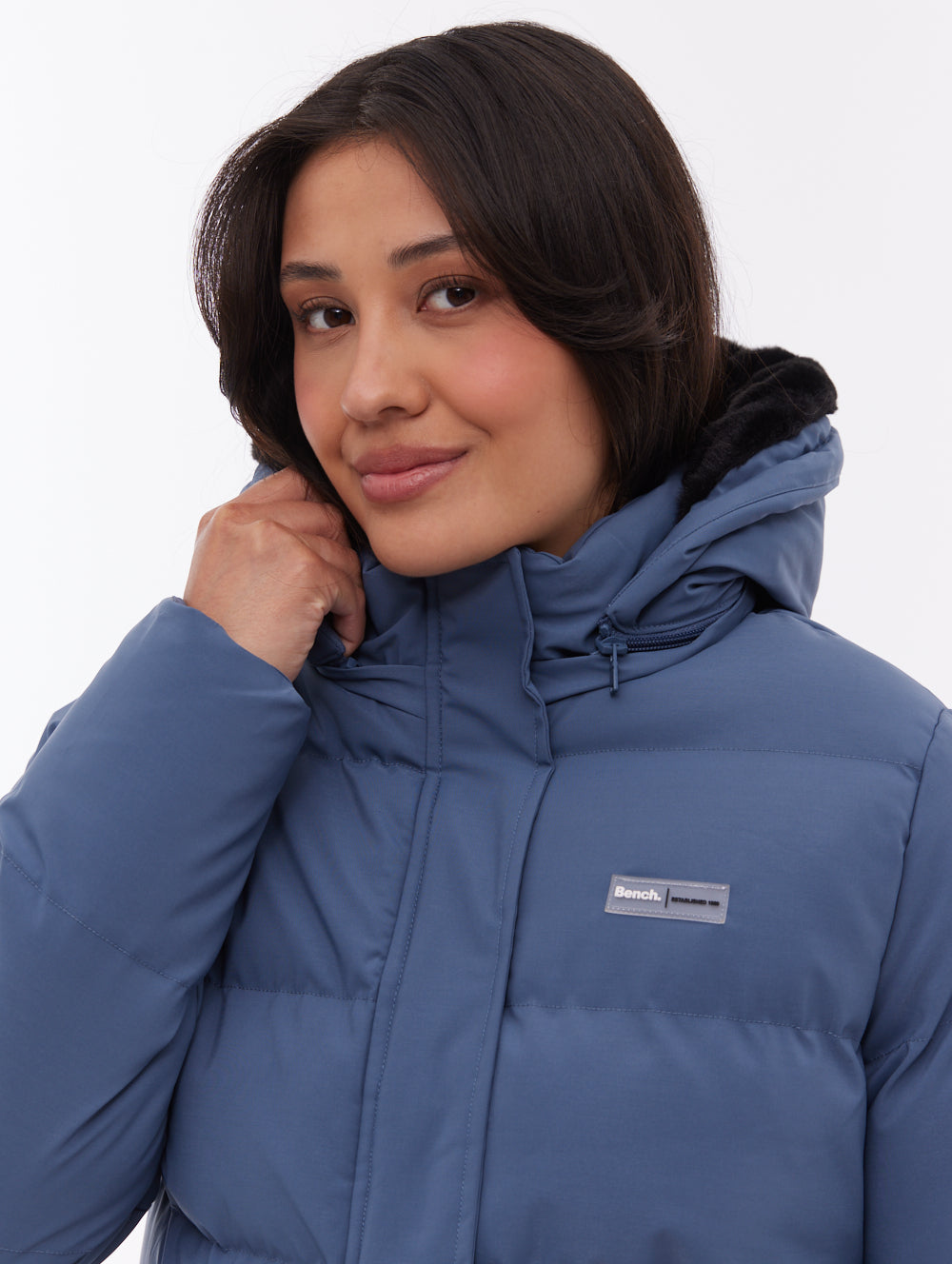 Atha Hooded Puffer Jacket - Blue