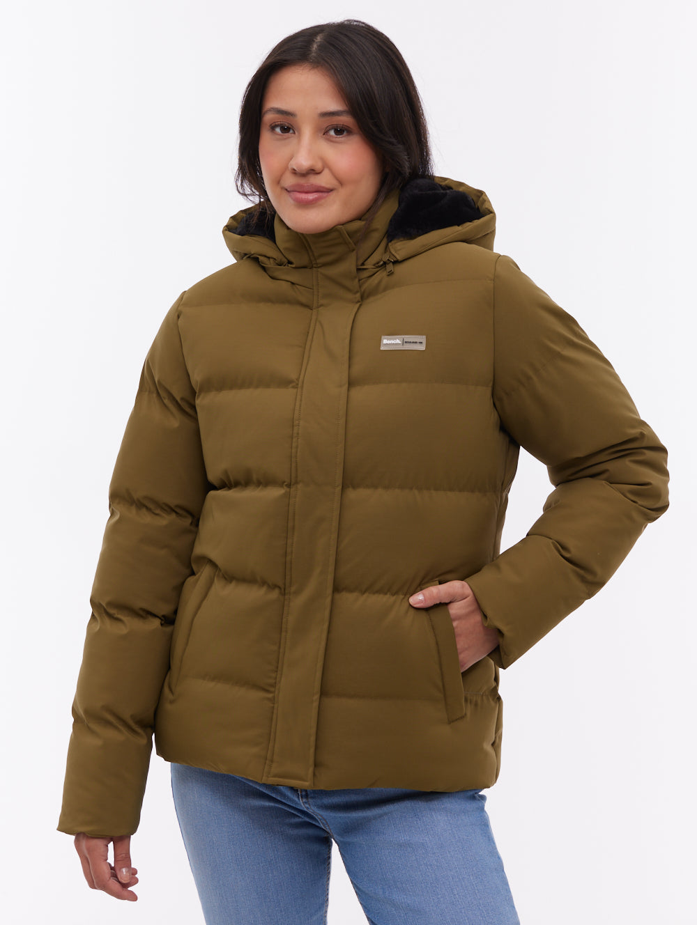 Atha Hooded Puffer Jacket - Green